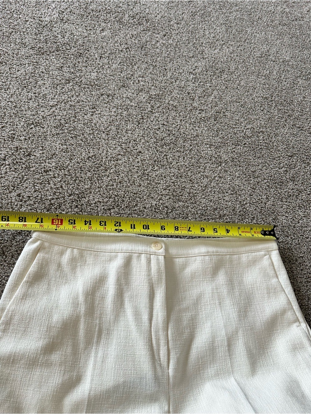 Marina Rinaldi Cream Fringe Hem Pants Size 12 NWT - Picture 8 of 12